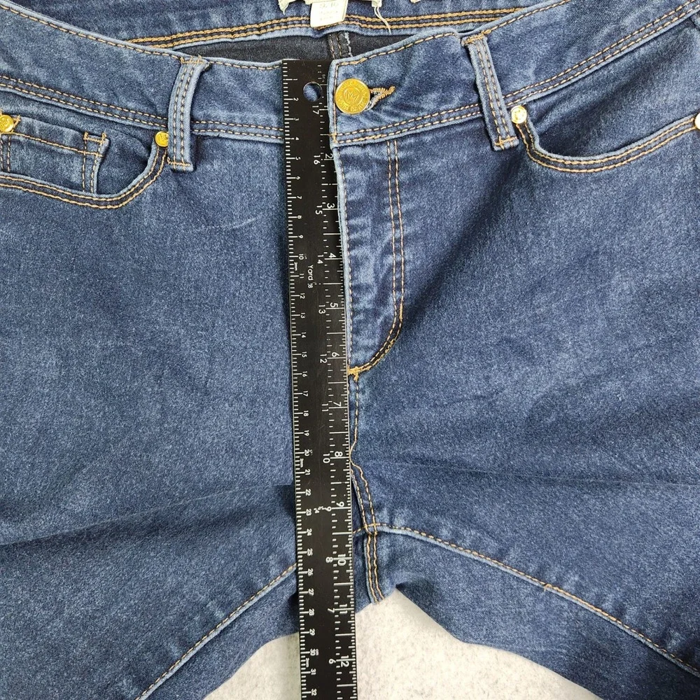 Nicki Minaj Jeans Womens 9/10 Blue Denim Dark‎ Wash Mid-Rise Streetwear Skinny